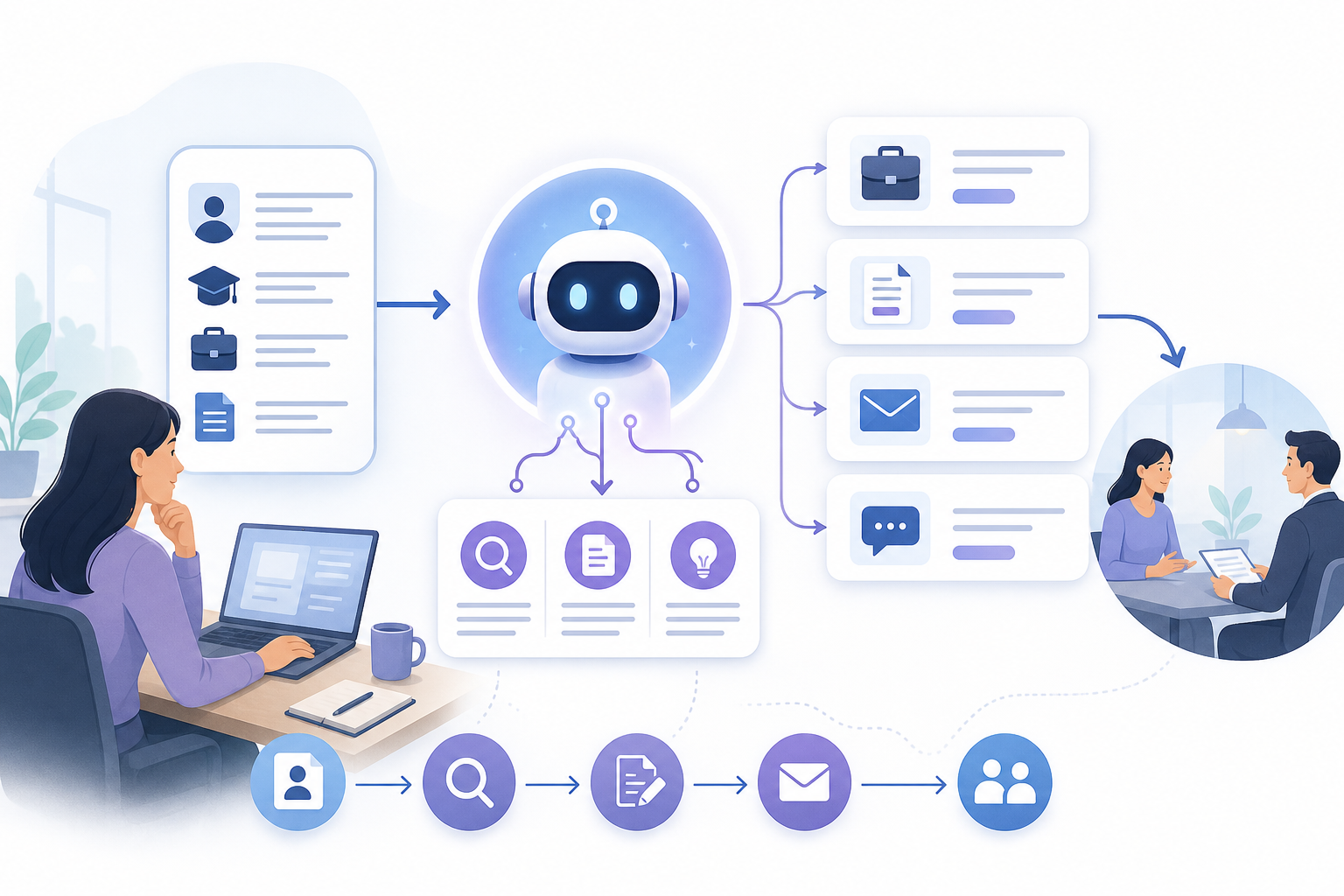 AI-generated editorial illustration for Codex Job Search Assistant