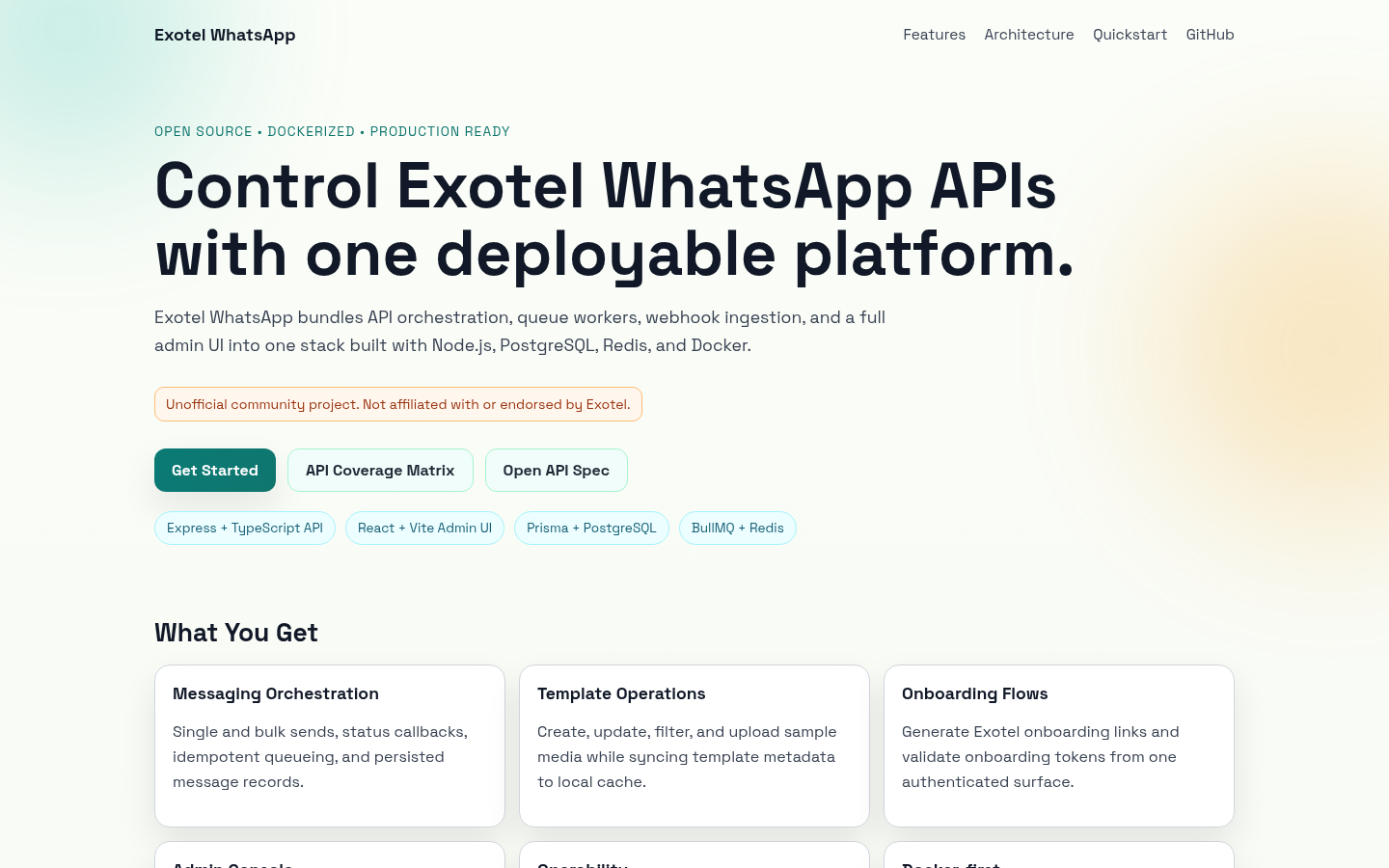 Exotel WhatsApp — Project screenshot