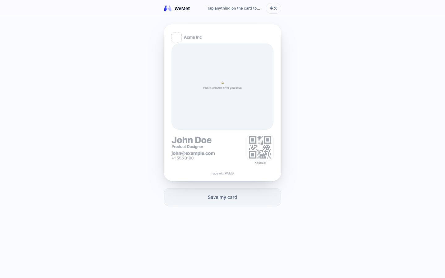 WeMet — Project screenshot