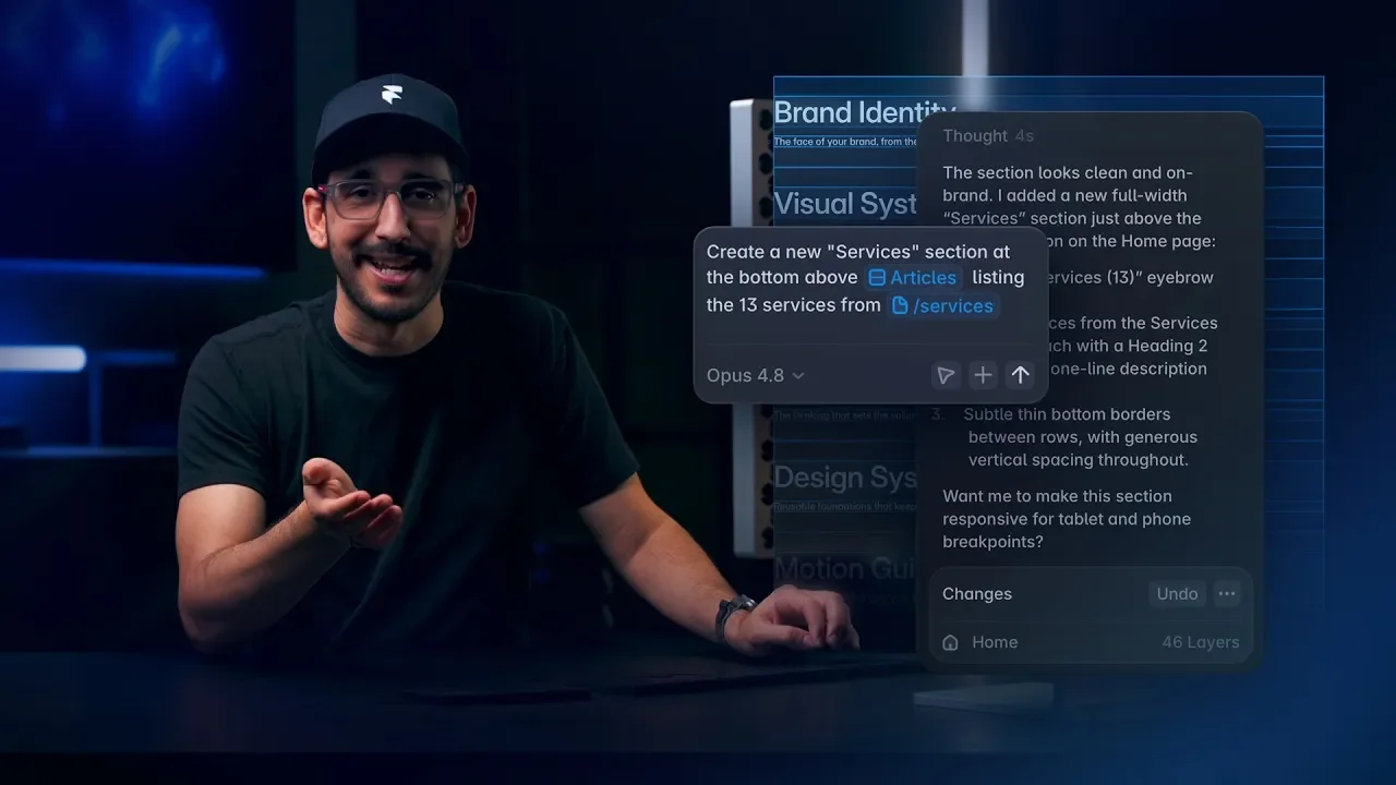 Thumbnail of the official Framer Agents tutorial about generation, layout, and styling.